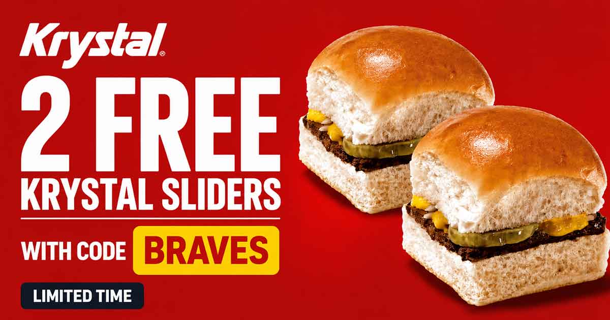 2 FREE Krystal Sliders with Code BRAVES (Limited Time)