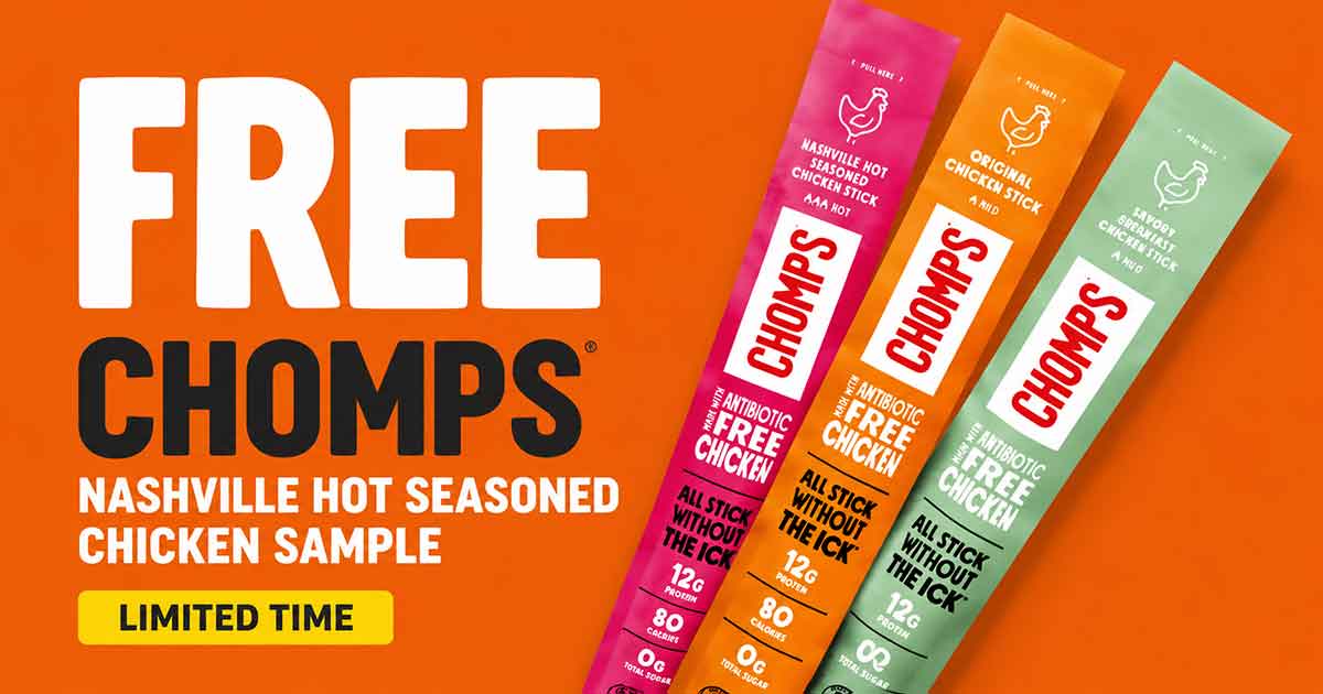 FREE Chomps Nashville Hot Seasoned Chicken Sample (Limited Time)