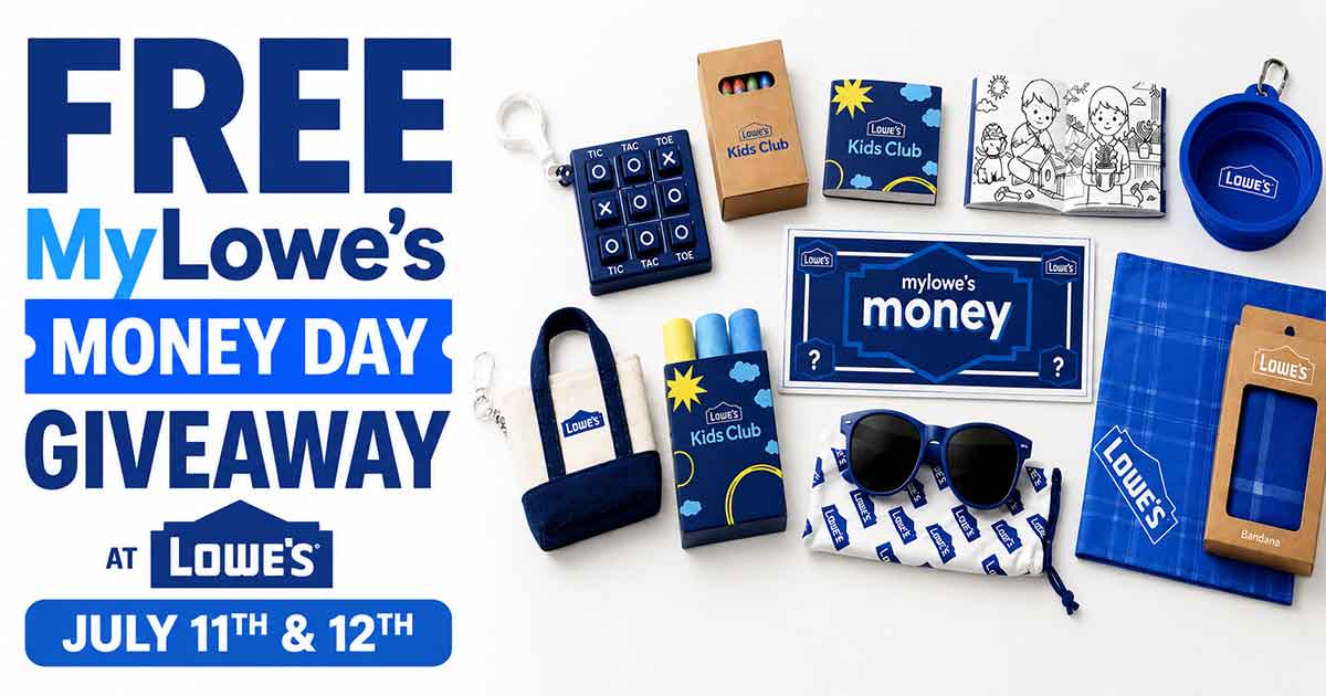 FREE MyLowe's Money Day Giveaway at Lowe's (7/11–7/12)