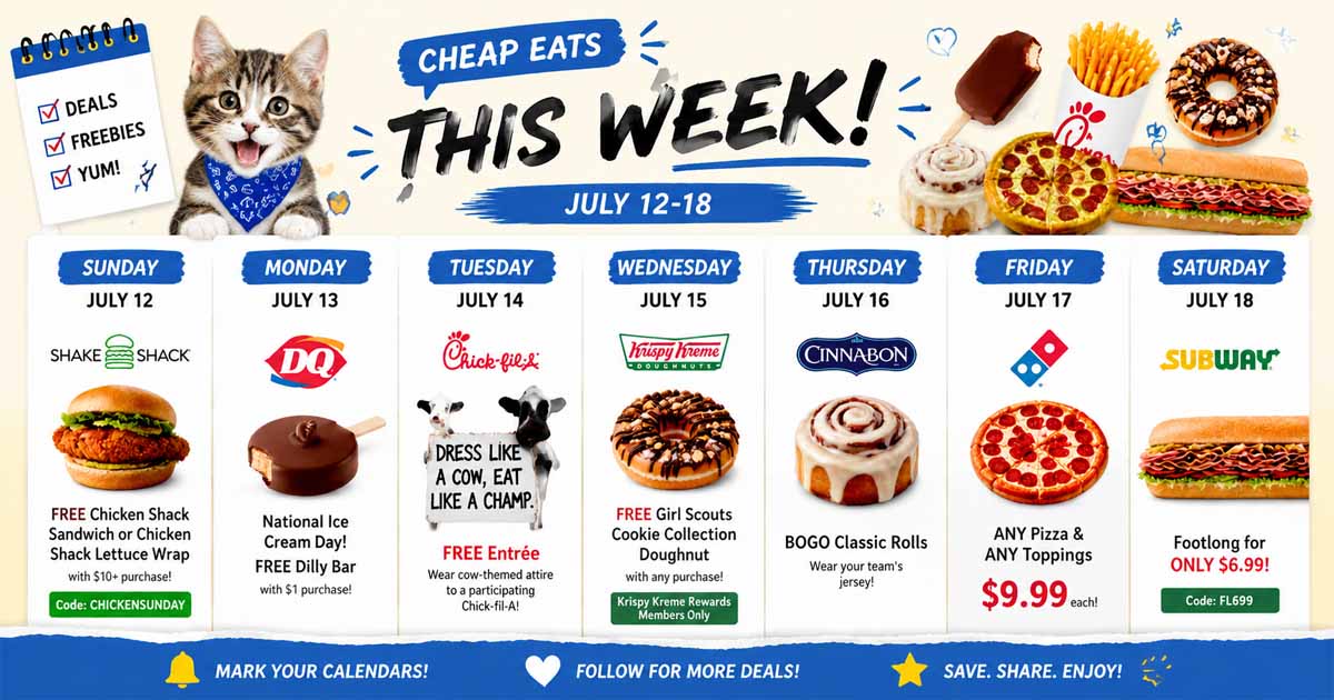 Cheap Eats This Week 🍔🔥（July 12-18）