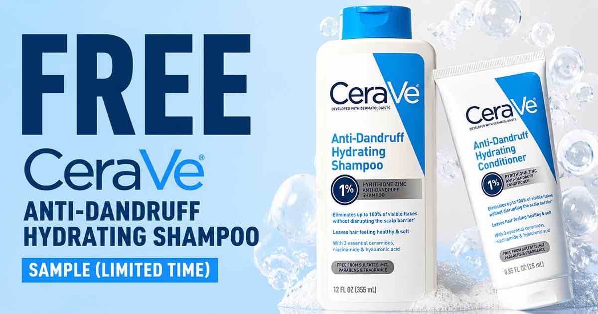 FREE CeraVe Anti-Dandruff Hydrating Shampoo Sample (Limited Time)