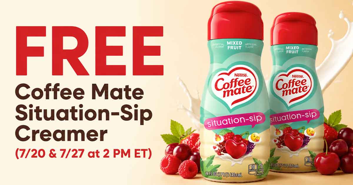 FREE Coffee Mate Situation-Sip Creamer (7/20 & 7/27 at 2 PM ET)