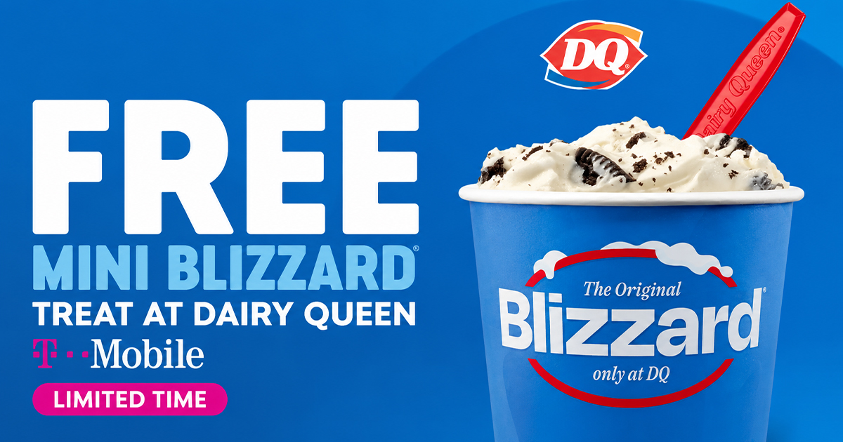 FREE Mini Blizzard Treat at Dairy Queen with T-Mobile (Limited Time)