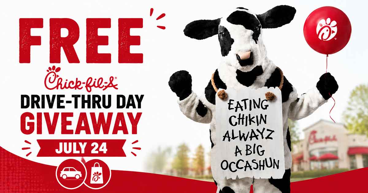 Chick-fil-A Drive-Thru Day Giveaway (7/24)