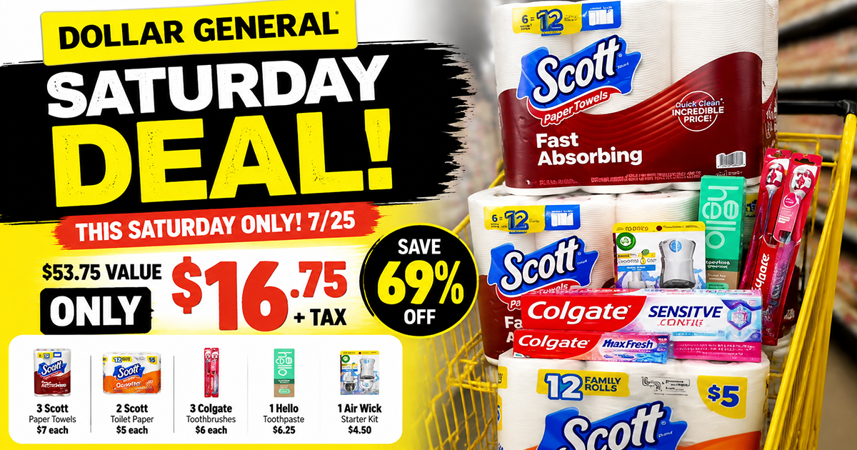 Dollar General Deal: Get $53.75 Worth of Essentials for Only $16.75 (7/25)