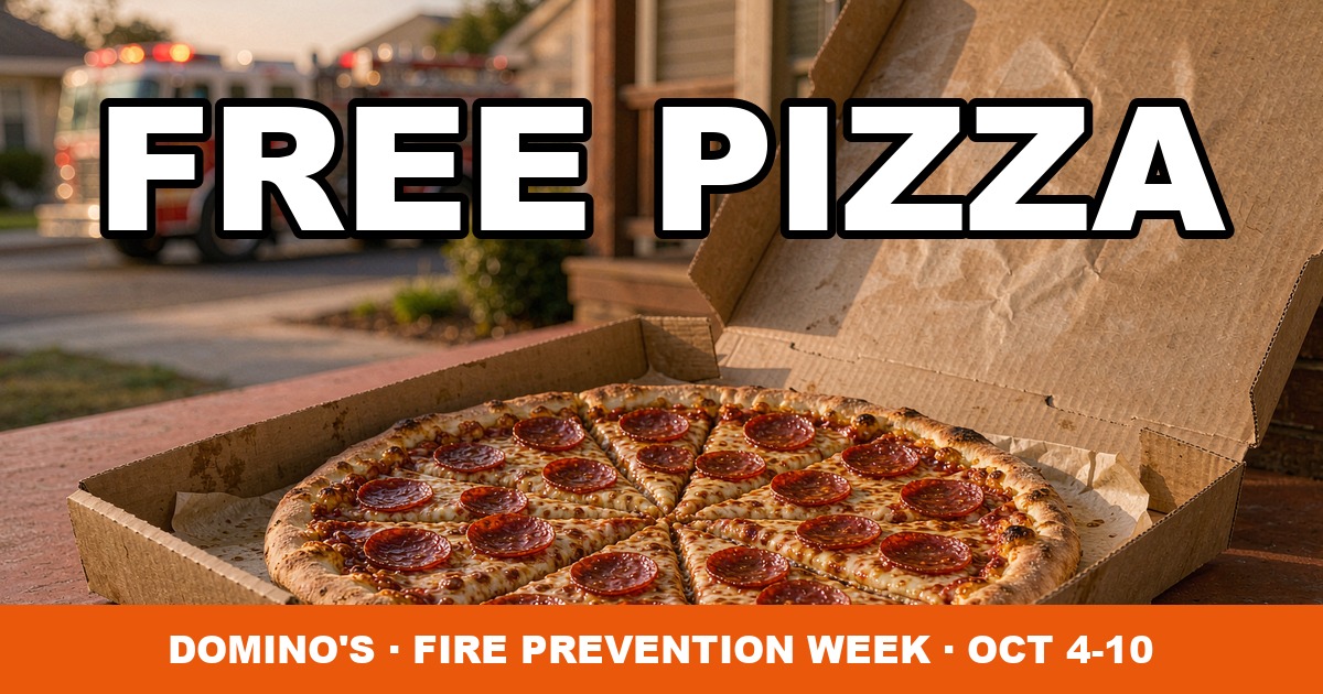 Domino's free pizza Fire Prevention Week 2026
