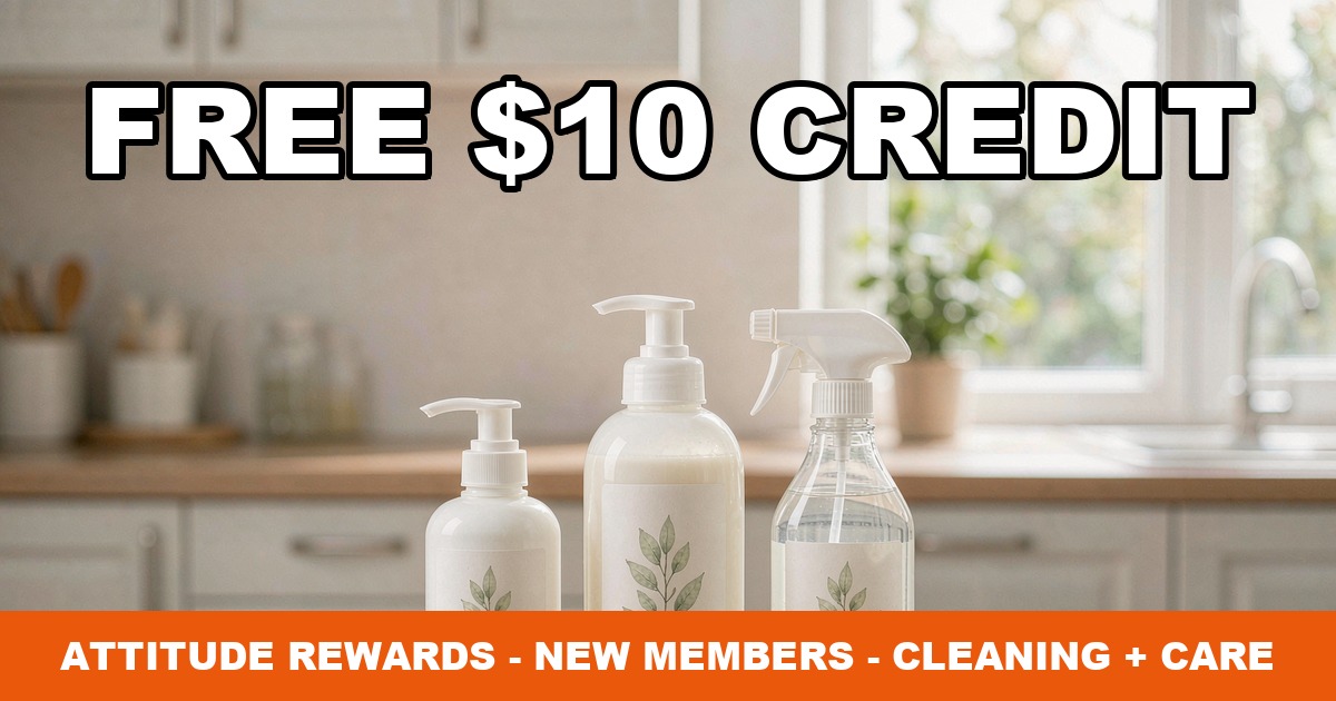 ATTITUDE rewards welcome credit free cleaning products
