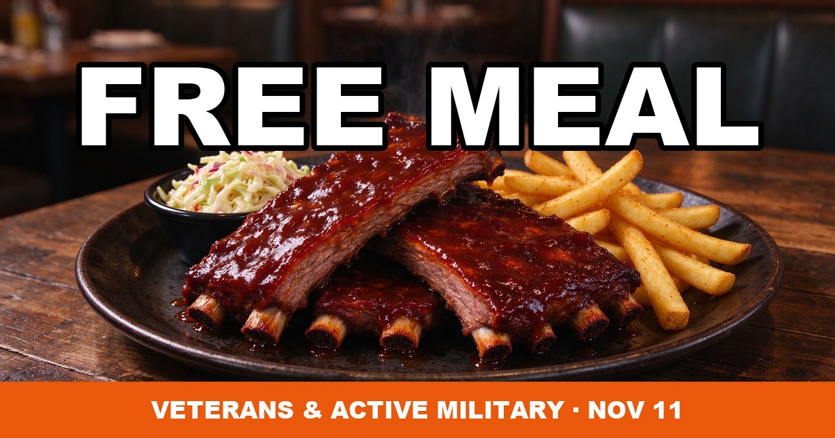 Chili's free Veterans Day meal November 11 2026