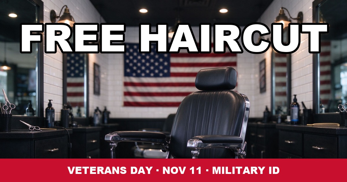 Sport Clips Veterans Day 2026 free haircut for veterans and active duty on Nov 11