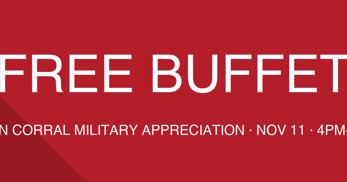 Golden Corral 26th Military Appreciation Night free buffet November 11 2026