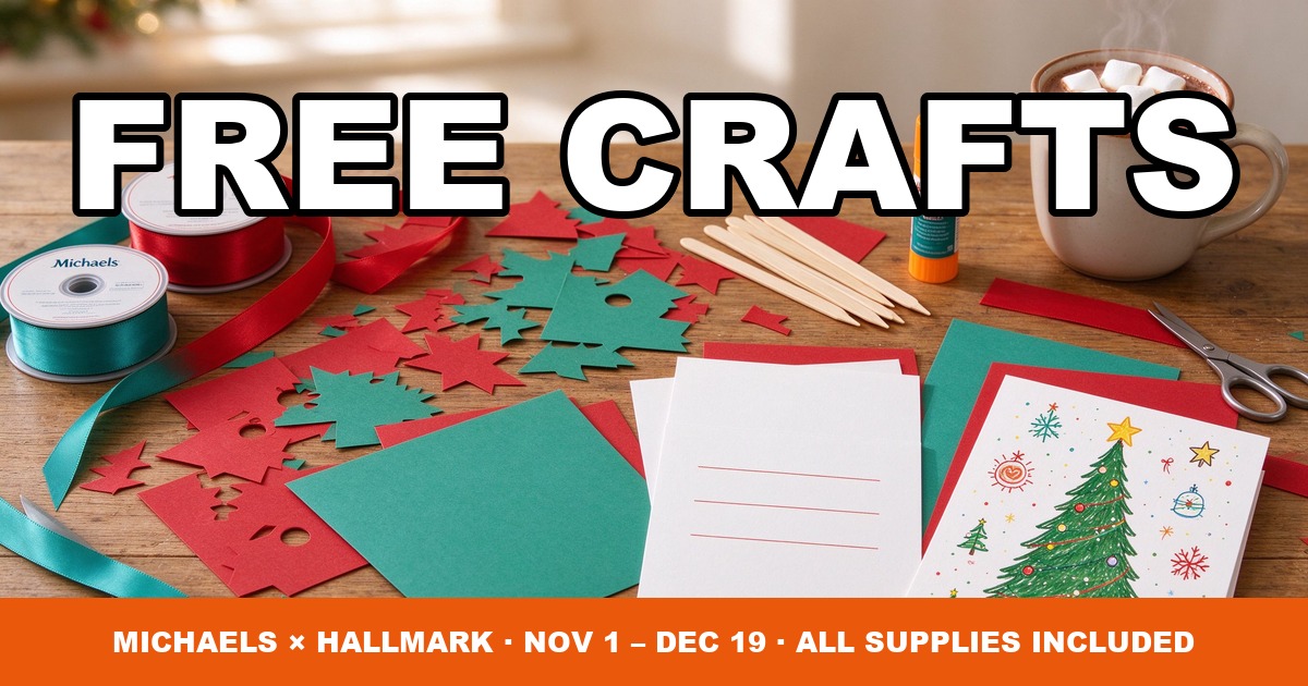 Michaels and Hallmark Holiday Unplugged free craft events